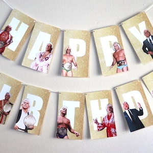 Ric Flair Happy Birthday Banner [Boys Birthday Decorations, Birthday Decor, Birthday, Birthday Party, Home Decor, Father's Day]