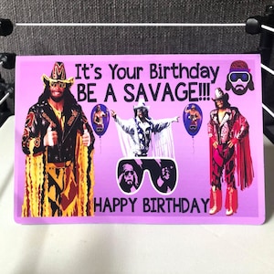 Macho Man Randy Savage Happy Birthday Card (Birthday Gift, Greeting Card, Happy Birthday, Birthday Present)