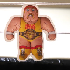 Pegatina de Hulk Hogan como compañero de lucha (wwe - wwf - wcw - cumpleaños - regalo - día de San Valentín - nwo - ric flair - randy savage)