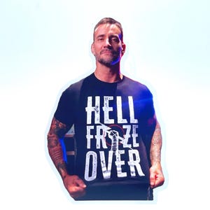 Sticker punk CM (Hell Froze Over) [ WWE - Ric Flair - Hulk Hogan - Lignée - Anniversaire - Cadeau - Halloween - Roman Reigns - Cody Rhodes]