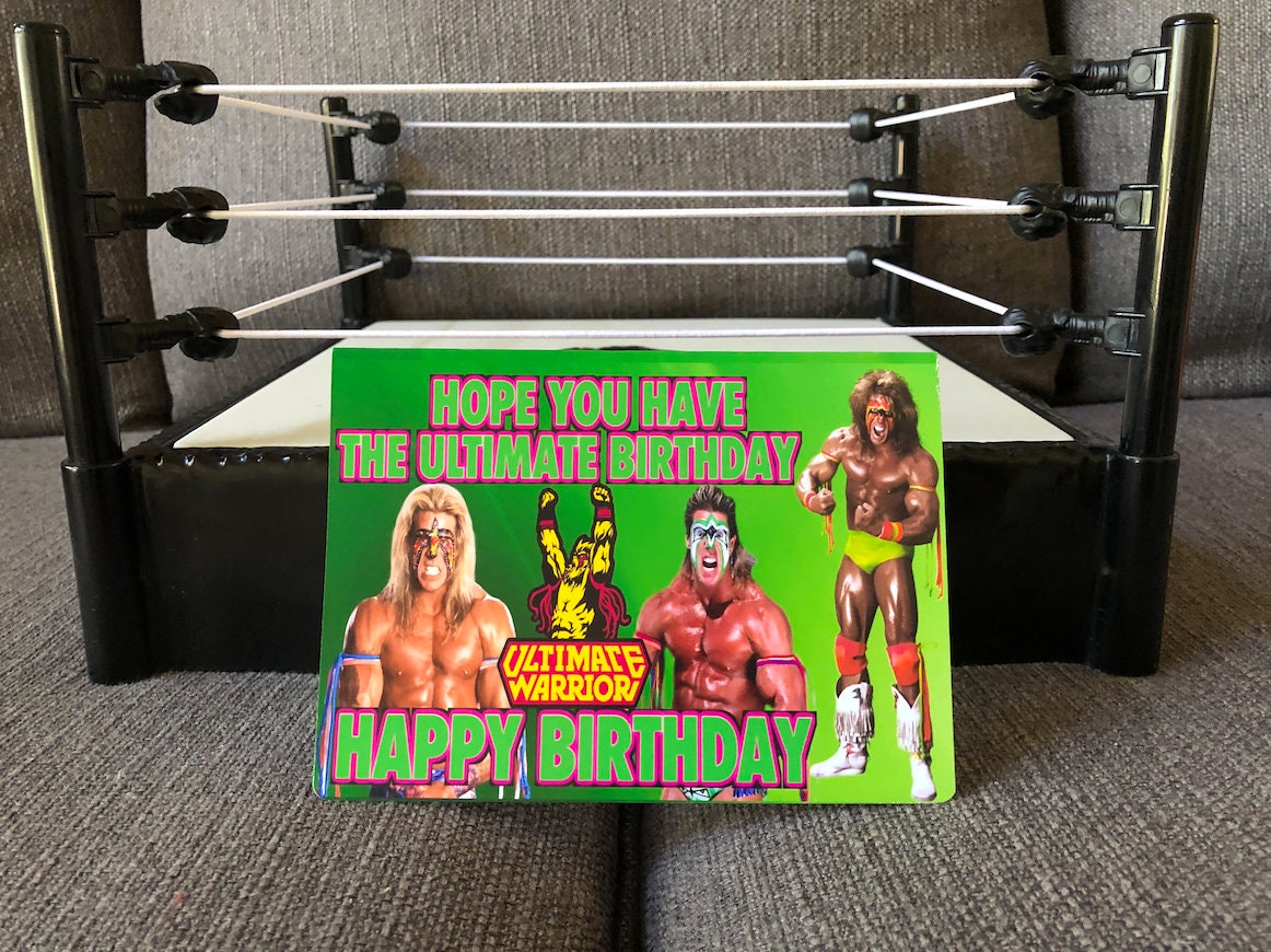 Ultimate Warrior Happy Birthday Card birthday Gift Greeting | Etsy