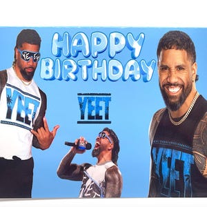 Carte de joyeux anniversaire Jey Uso [The Usos, WWE, cadeau d'anniversaire, carte de voeux, joyeux anniversaire, règne romain, Halloween, WWF, Ric Flair, WCW]