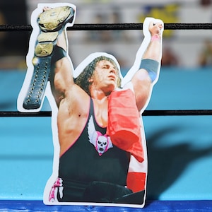 Adesivo Bret Hart n. 22 [The Hitman, Hart Foundation, Hulk Hogan, Ric Flair, Randy Savage, Canada]