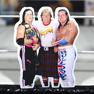 Adesivo di Bret Hart, Bulldog & Piper [The Hitman, Hart Foundation, Hulk Hogan, Ric Flair, Randy Savage, Canada]