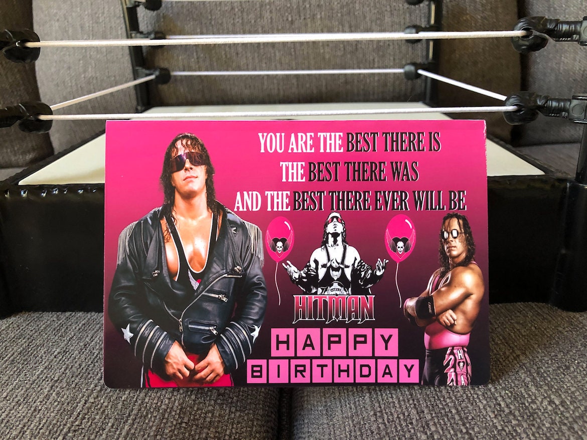 Bret Hart Happy Birthday Card birthday Gift Greeting Card | Etsy