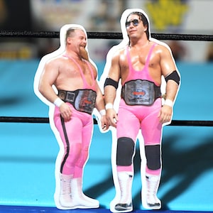 Bret & Jim Sticker [The Hitman, Hart Foundation, Hulk Hogan, Ric Flair, Randy Savage, Canada]