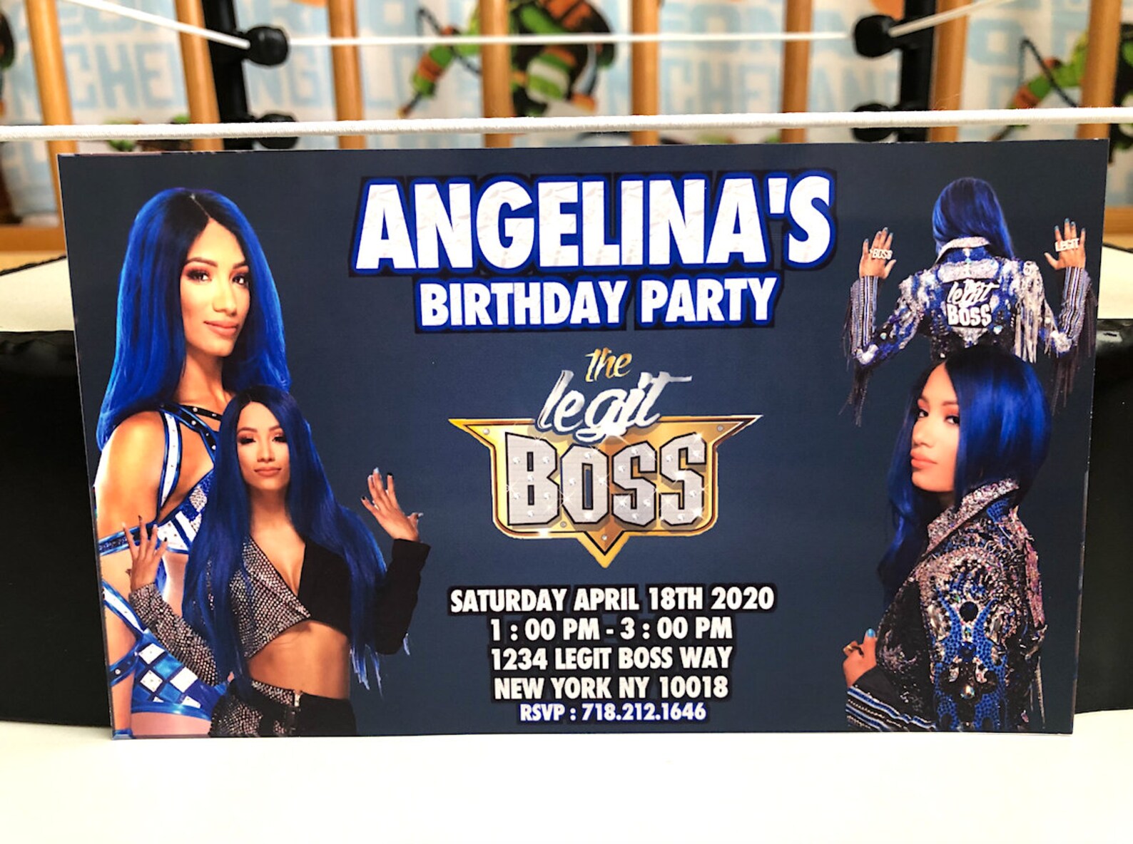 Sasha Banks Birthday Invitation Birthday Party Birthdays | Etsy