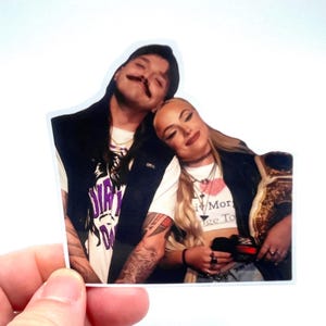 Pegatinas de Liv Morgan y Dominik Mysterio [Hulk Hogan, Randy Savage y Ric Flair - Pegatinas - Cumpleaños - Regalo - WWE - Halloween - Navidad]