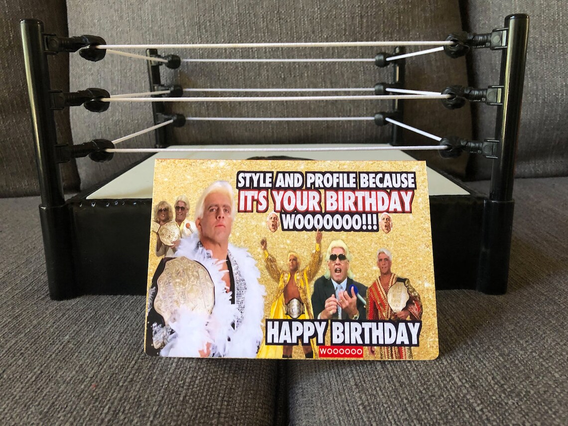Ric Flair Happy Birthday Card birthday Gift Greeting Card - Etsy