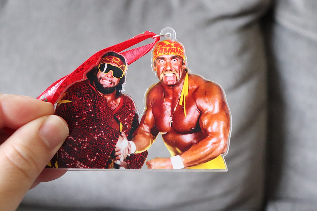 Hulk Hogan & Randy Savage Christmas Tree Ornament christmas, Secret Santa, Gift, Holiday