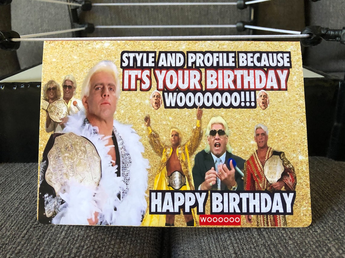Ric Flair Happy Birthday Card birthday Gift Greeting Card - Etsy