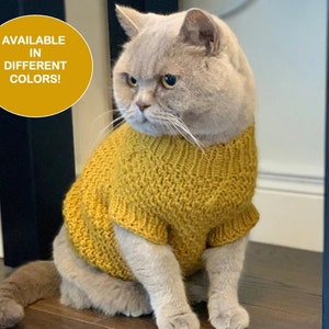 100 % ull klassisk mossöm katt- eller hundtröja, Kattkläder, Hundkläder, Hundtröja, Katttröja, Sphynxtröja