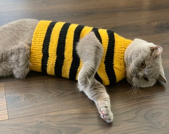 Bee cat sweater,Dog Sweater.Cat clothing,Dog clothing ,Clothes for cat, Clothes for small dog, sphynx sweater,Cat sweater