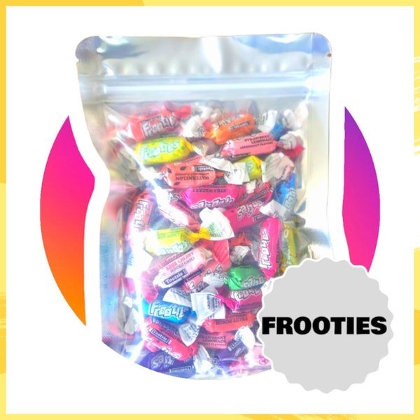 Frooties, Frooties Candy, Frootys, Frooties Bag, Frooties Candy Pouch, Chicago Candy, Fruity Candy, Kid Party Favor Candy Bag, Candy Pouch