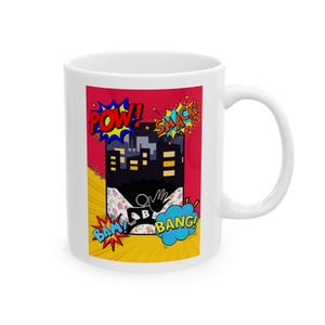 Blankman Movie Mug | 90s Comic Book Superhero Coffee Cup | Retro Black Superhero Nostalgia Gift