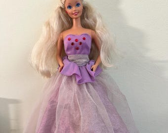 Vintage Barbie Doll in Lavender Dress | 1990s Mattel Barbie - Etsy Israel Vintage Barbie Doll in Lavender Dress | 1990s Mattel Barbie - Etsy Israel