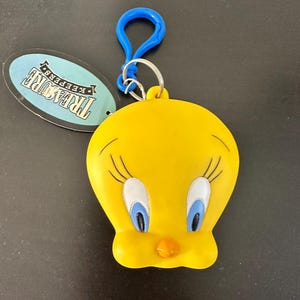 Vintage Tweety Bird Coin Pouch Keychain 1990s Tweety Mini Purse 