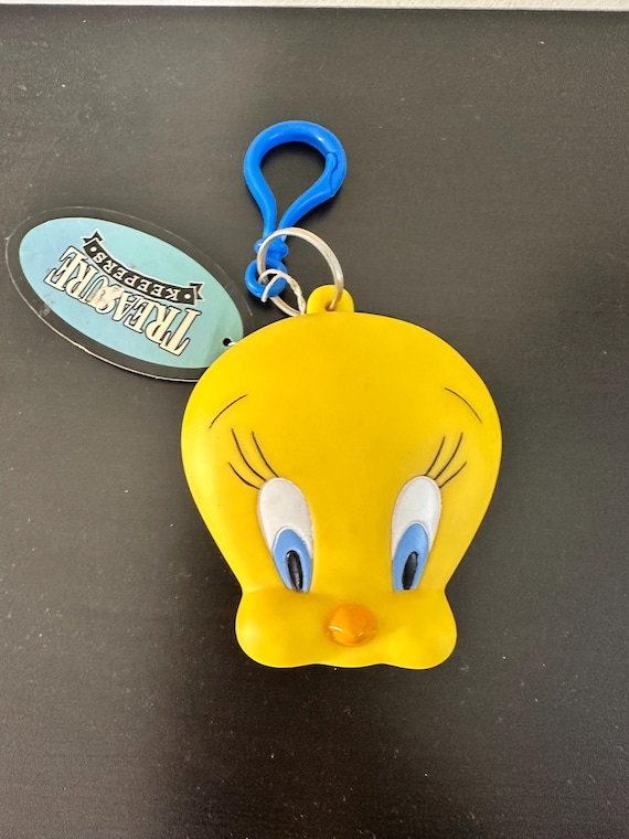 激希少90s♡トゥイーティーtweety♡激カワ バンク貯金箱ジョウロ型♡ Vintage Tweety Bird Coin Pouch Keychain 1990s Tweety Mini Purse