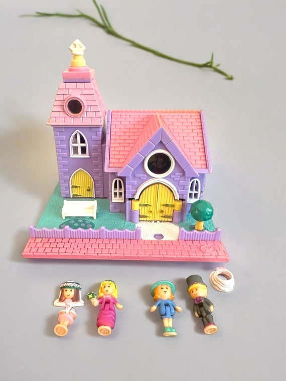 Vintage Original Polly Pocket 1993 Wedding Chapel - 100% Complete