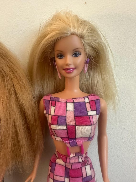 Y2K Vintage Barbie ニット ミニスカ セットアップ Barbie Mix 'em Up Fashions Night & Day Outfits Doll Set