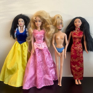 Juego de muñecas de cuento de hadas: Cenicienta, Mulan, Blancanieves, La Bella Durmiente