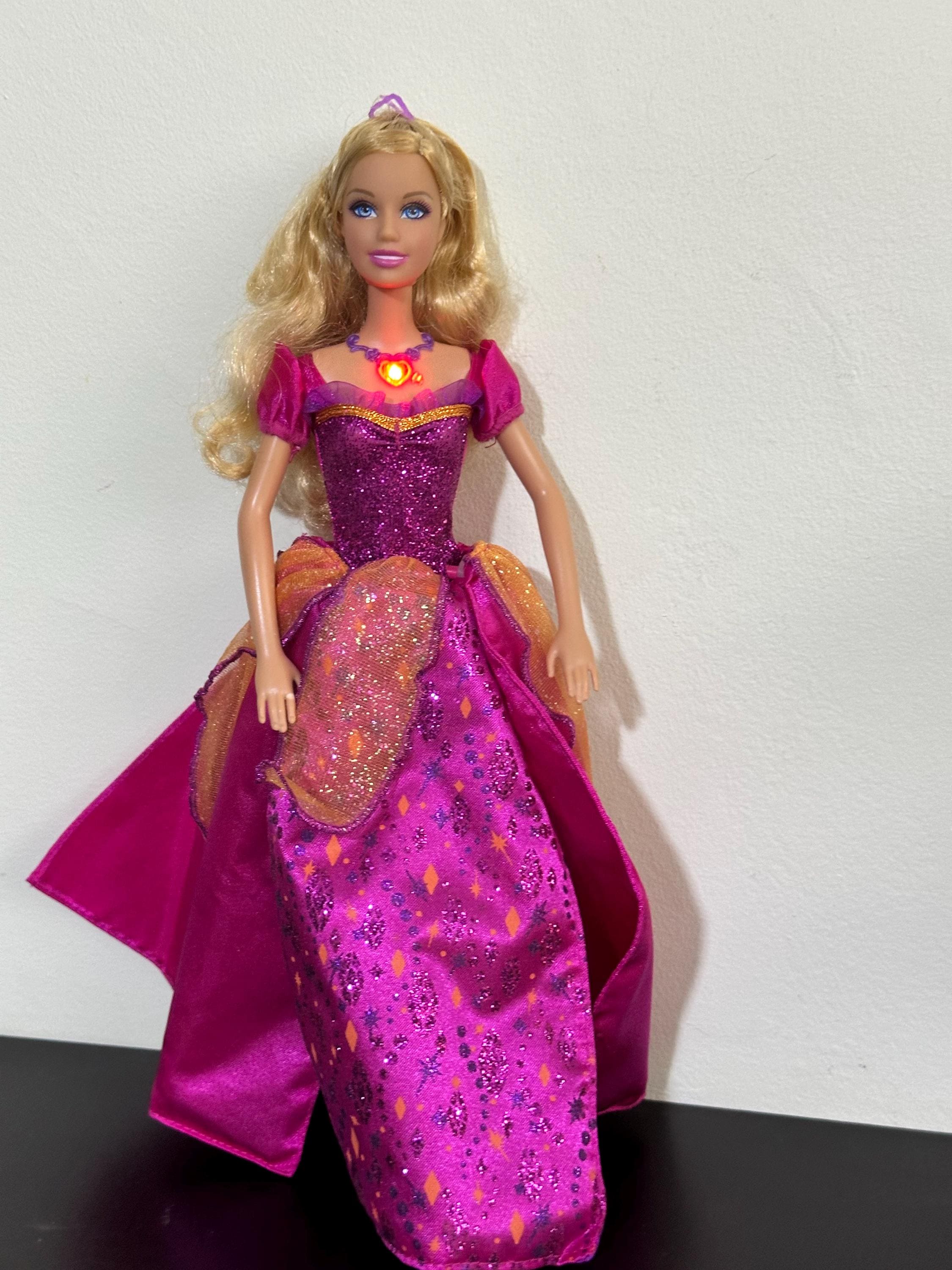 GIOIA Barbie Collier Cœur Et Licorne - 3 Breloques Cristal, Argent Et émail Rose