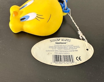 激希少90s♡トゥイーティーtweety♡激カワ バンク貯金箱ジョウロ型♡ Vintage Tweety Bird Coin Pouch Keychain 1990s Tweety Mini Purse