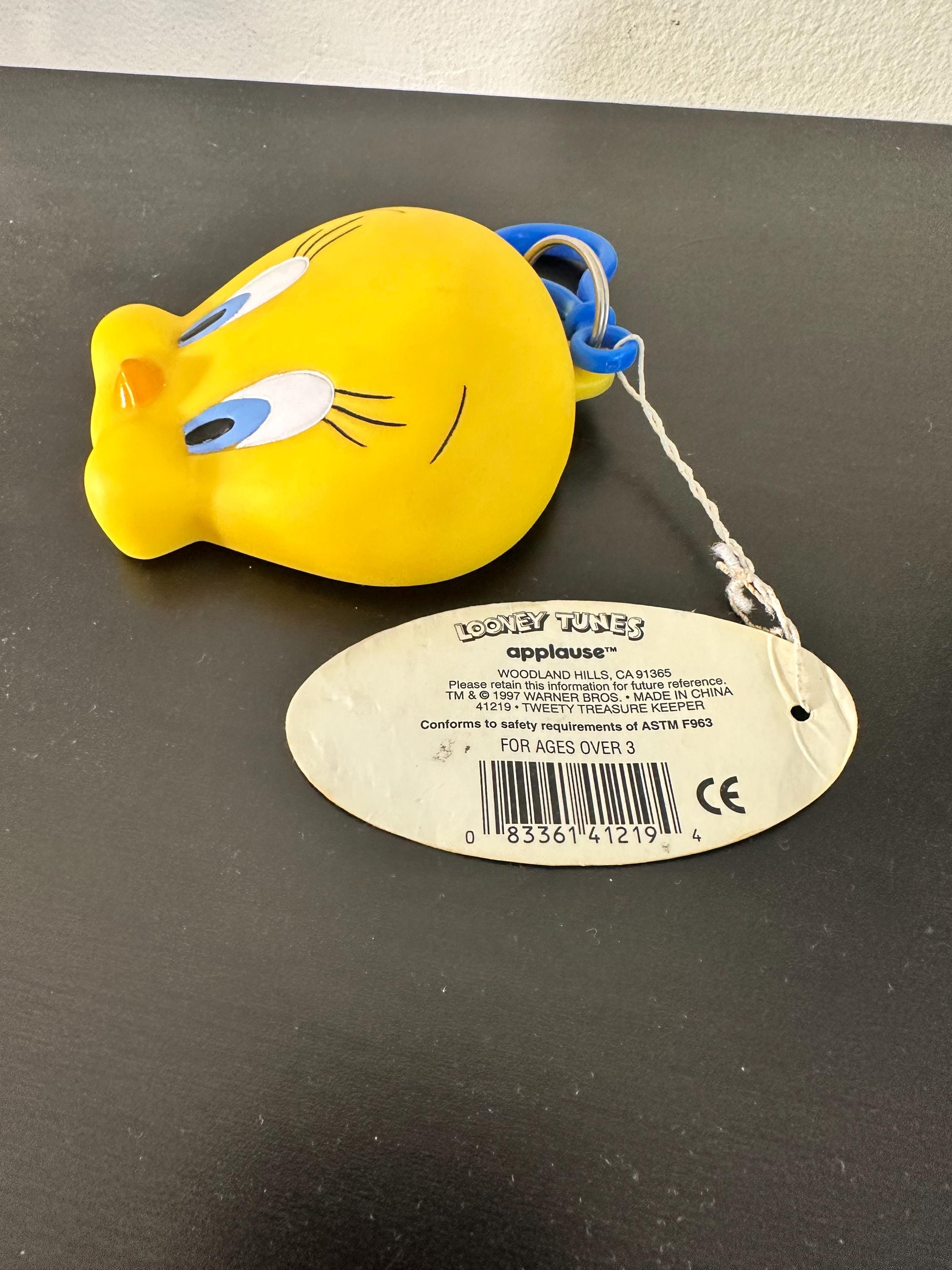 Vintage Tweety Bird Coin Pouch Keychain 1990s Tweety Mini Purse
