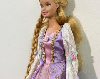 Barbie Fée Princesse Raiponce Poupée, Magique Croissant Cheveux
