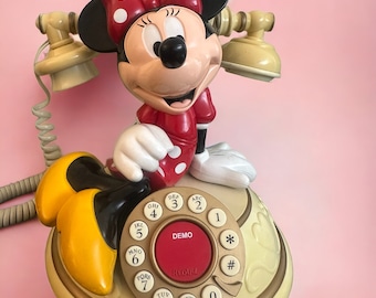 Vintage Disney's Minnie Mouse Telemania Telephone - Retro Landline Nostalgia