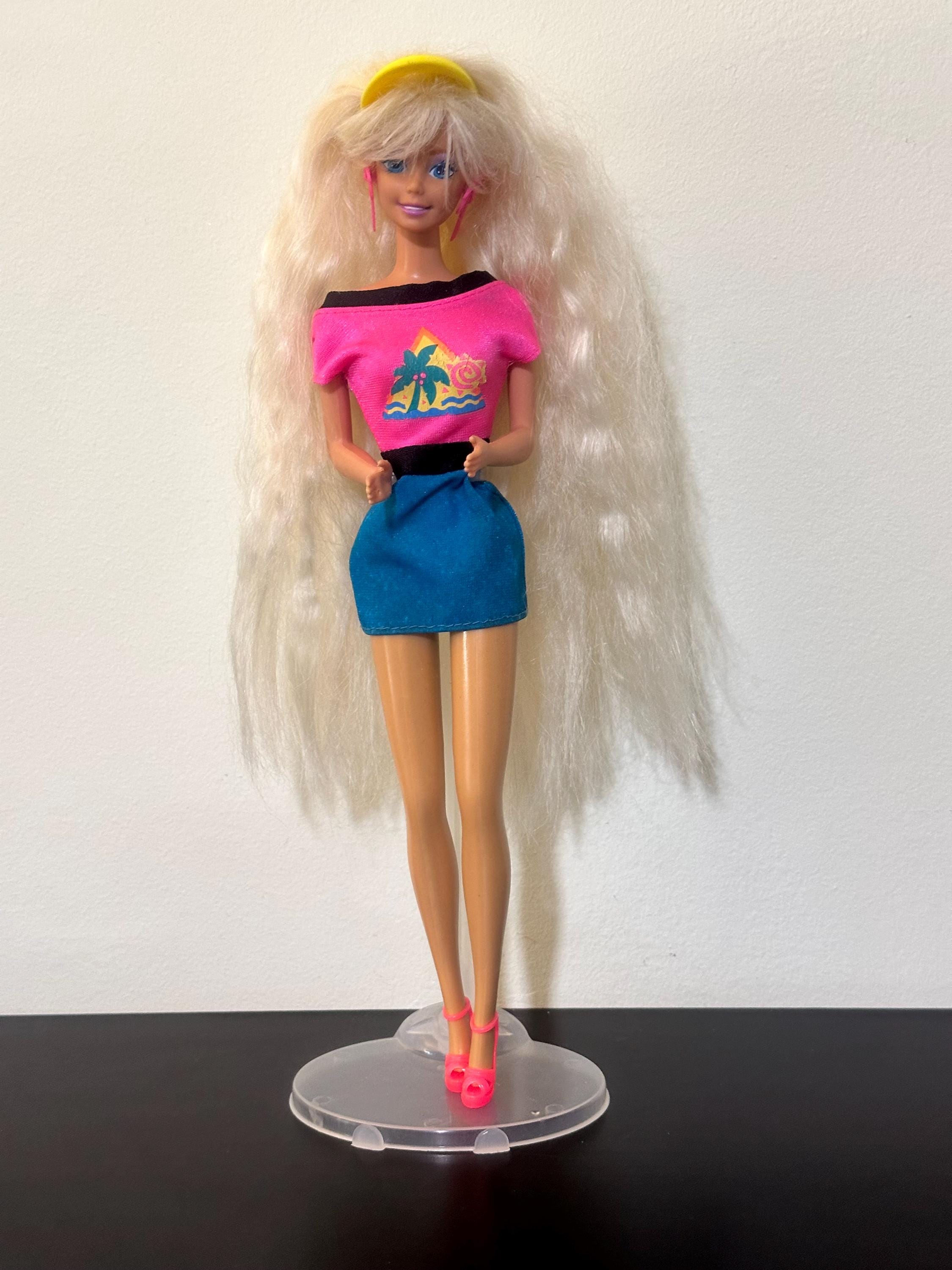 バービー　Glitter Hair Barbie 1993 ヤシの木、スタンド付 Vintage Mattel Glitter Hair Barbie 1993 | 90s Barbie Doll With