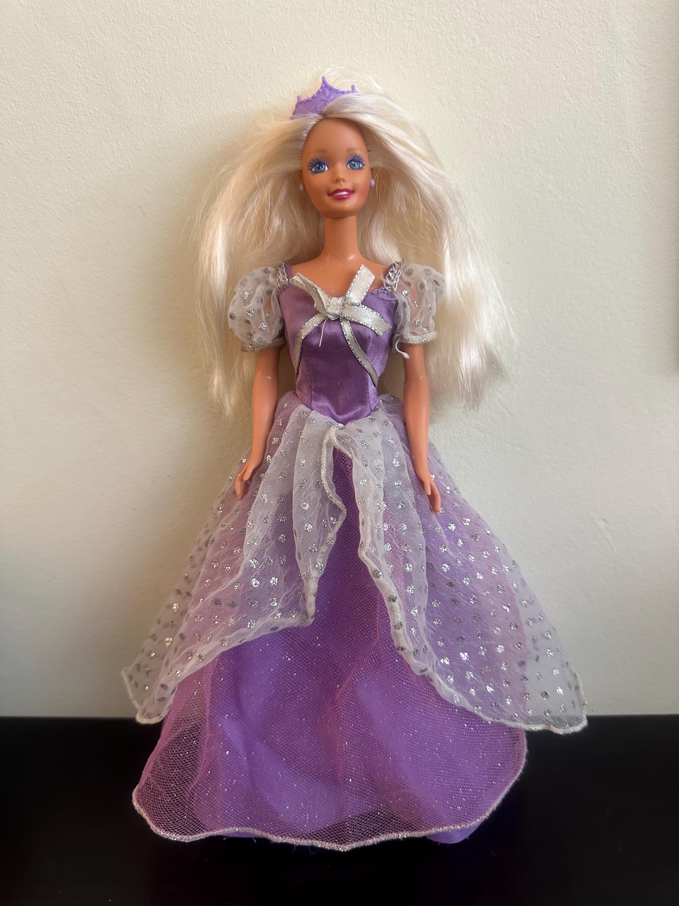 1997 Princess Barbie Blonde With Purple Dress Crown - Etsy