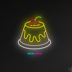 Berry Dessert Neon Sign: Light Up Your Bakery Shop. Dessert Light Sign