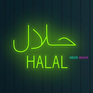 Halal Neon Sign Halal Food Led Light Halal Meat Neon Lights - Etsy