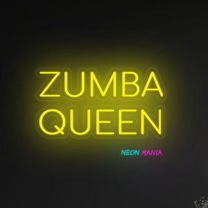 Zumba Queen Neon Sign. Zumba Club Led Decor. Dance Neon Light. Zumba ...