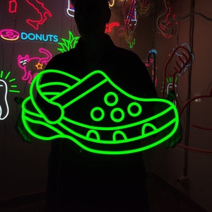 Shoe neon sign, footwear led sign, summer shoe led light, footwear neon light, custom shoe decor led light