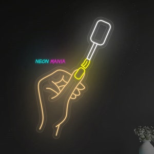 Nagelsalon neonbord, nagelstudio led neon, schoonheidssalon led-verlichting, nagellak lichtbord, manicure lichtbord, nagelsalon decor