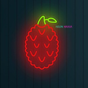 Lychee neon sign, litchi led light for your decor, custom fruit neon light sign
