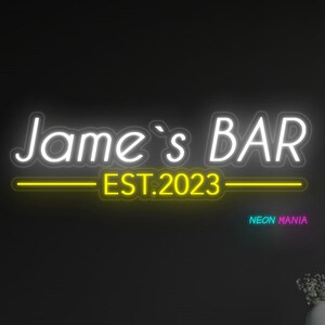 Personalisierte Bar Neon Leuchtreklame: Light Up Your Bar. Custom Bar Led Schild