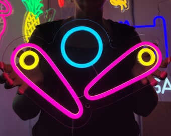 Pinball Neon Sign: Light Up Your Game On!