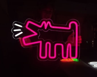 Barking dog neon sign, dog led sign, pet shop decor led light, custom gift for pet lover, neon bedroom wall decor