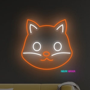Fox neon sign, cute fox light sign, animal led light, animal sign for pet shop
