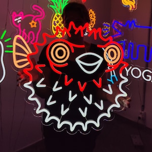 Puffer fish neon sign, fish led sign, blowfish light sign, fugu led neon, swellfish sign, globefish led, custom ocean animal neon light
