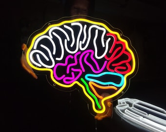 Brain neon sign, human brain led sign, human organ decor led light, custom biology gift neon bedroom wall decor