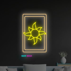 Letrero de neón de las cartas del tarot: el letrero perfecto para los lectores de tarot