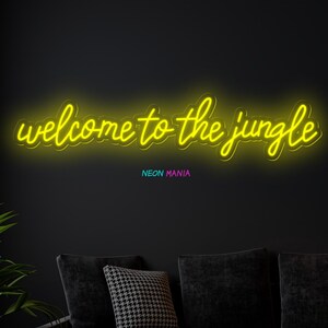 Welcome to the Jungle LED Neon Sign. Custom Wall Decor