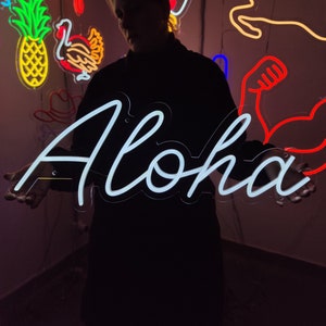 Aloha neon sign, Hawaii neon light, Hawaii Greeting led light, custom Aloha led sign