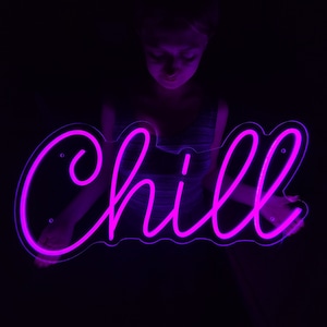 Chill led neon sign, chill neon sign, chill wall decoration, chill area, gifts for the home, home bar, man cave sign