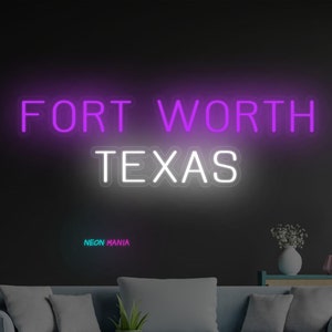 Fort Worth neon sign, Texas led neon, western led light, custom light sign Fort Worth Texas