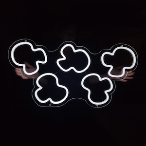 Popcorn kernels neon sign, popcorn led sign, movie time led light, film led neon, cinema light sign